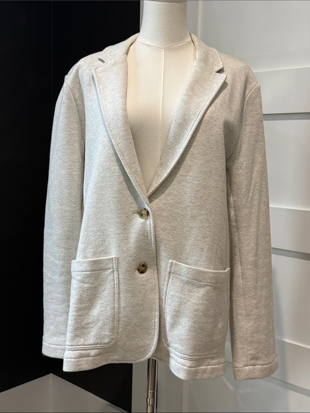 Faherty Women's Inlet Knit Blazer Jacket - Oatmeal
